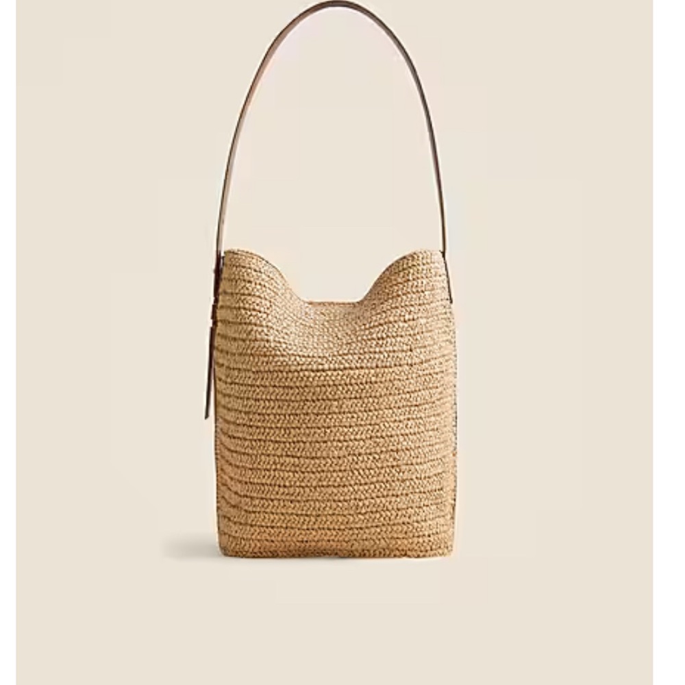 J. Crew Tan Woven Shoulder Bag